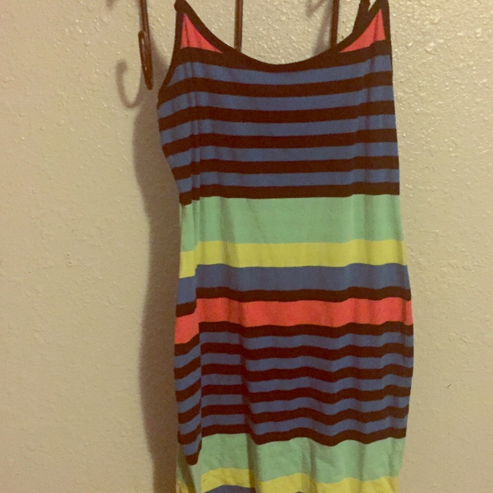A multicolored mini dress perfect for a night out!